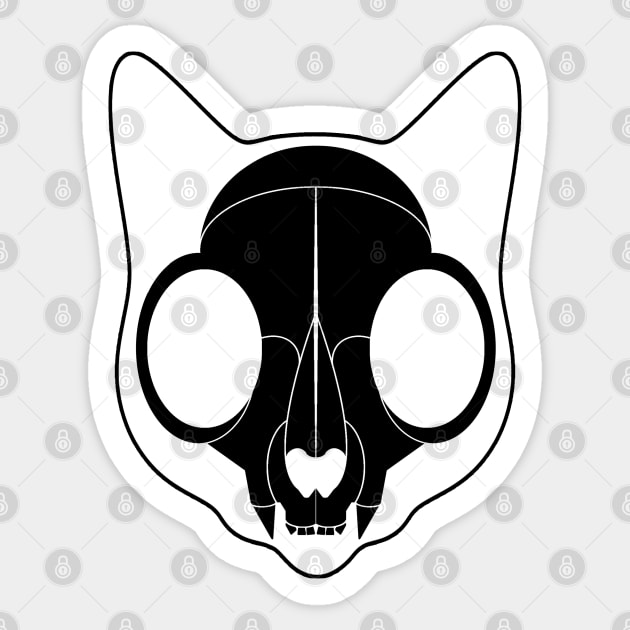 Cat Skull Sticker by GradientPowell